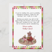 Cartes Pour Fêtes Annuelles Joli graphique de sentiments pour l'amant de chat (Dos)