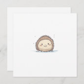 Cartes Pour Fêtes Annuelles Joli hérisson aquarelle (Devant / Derrière)