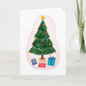 Cartes Pour Fêtes Annuelles Joli Joyeux Arbre De Noël Avec Présents (Devant)
