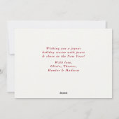 Cartes Pour Fêtes Annuelles Joli Joyeux Noël Aquarelle Arbre rouge Script (Dos)