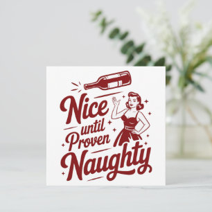 Cartes Pour Fêtes Annuelles Joli jusqu'à preuve du contraire Méchant Noël Vin