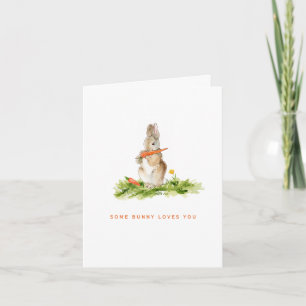 Cartes Pour Fêtes Annuelles Joli Lapin aime vous Pâques