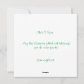 Cartes Pour Fêtes Annuelles Joli lapin blanc | Oeufs peints | Bonne Pâques (Dos)