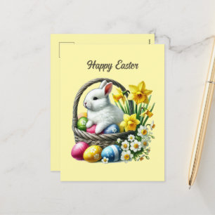 Cartes Pour Fêtes Annuelles Joli lapin de Pâques ajouter un message