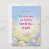 Cartes Pour Fêtes Annuelles Joli lapin de Pâques Brown (Dos)