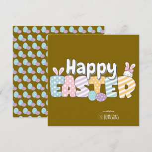 Cartes Pour Fêtes Annuelles Joli Lapin Joyeuses Pâques