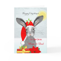Joli lapin Noël Fêtes Personnalisées Spécial