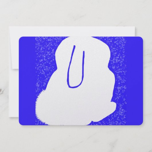 Cartes Pour Fêtes Annuelles Joli lapin solstice d'hiver plat (Devant)