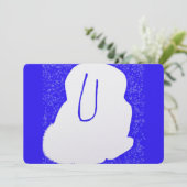 Cartes Pour Fêtes Annuelles Joli lapin solstice d'hiver plat (Debout devant)