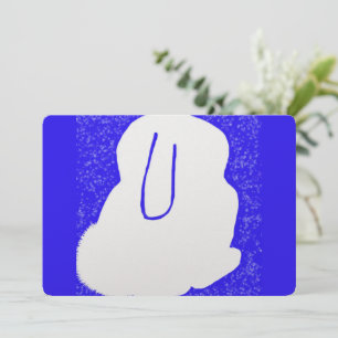 Cartes Pour Fêtes Annuelles Joli lapin solstice d'hiver plat