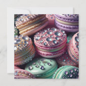 Cartes Pour Fêtes Annuelles Joli Macaron Birthday Bling (Devant)