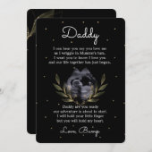 Cartes Pour Fêtes Annuelles Joli message de Bébé à Papa futur papa (Devant / Derrière)