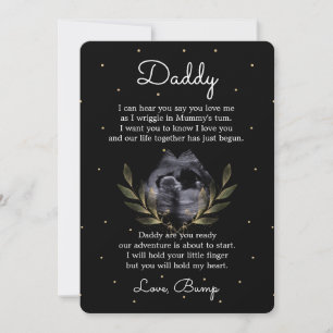 Cartes Pour Fêtes Annuelles Joli message de Bébé à Papa futur papa