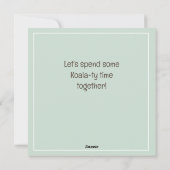 Cartes Pour Fêtes Annuelles Joli message de la Saint-Valentin de koala (Dos)