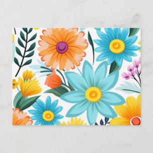 Cartes Pour Fêtes Annuelles Joli motif floral blanc féminin