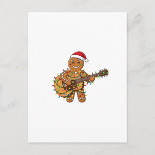 Cartes Pour Fêtes Annuelles Joli musicien en pain d'épice jouant de la guitare