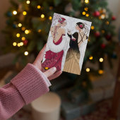 Cartes Pour Fêtes Annuelles Joli Noël art déco dames ajouter un message