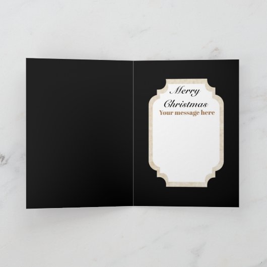 Cartes Pour Fêtes Annuelles Joli Noël art déco dames ajouter un message (Intérieur)