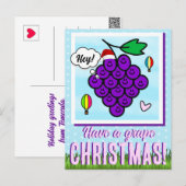 Cartes Pour Fêtes Annuelles Joli Noël au raisin Temecula (Devant / Derrière)