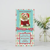 Cartes Pour Fêtes Annuelles Joli Noël Beaded Whimsy Custom (Debout devant)