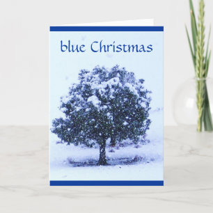 Cartes Pour Fêtes Annuelles Joli Noël Bleu Neige - De l'autre côté des kilomèt