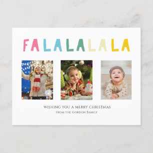 Cartes Pour Fêtes Annuelles Joli Noël Fa La La 3 Photo Collage Sweet