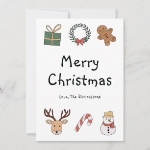 Cartes Pour Fêtes Annuelles Joli Noël festif rouge et vert