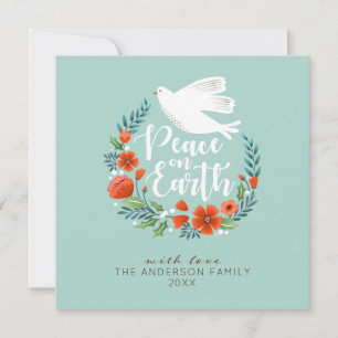 Cartes Pour Fêtes Annuelles Joli Noël Floral Wreath Photo