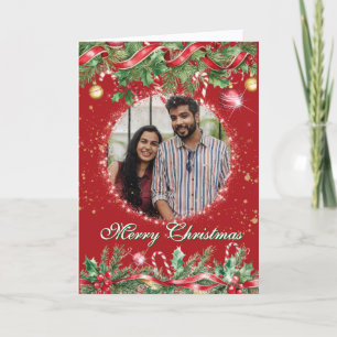 Cartes Pour Fêtes Annuelles Joli Noël Garland Photo Noël