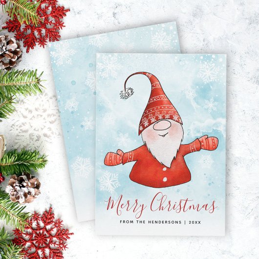 Cartes Pour Fêtes Annuelles Joli Noël Gnome Père Noël