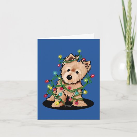 Cartes Pour Fêtes Annuelles Joli Noël Norwich Terrier (Devant)