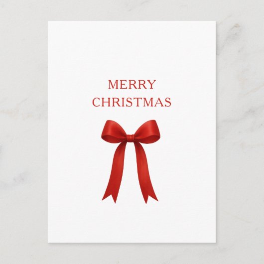 Cartes Pour Fêtes Annuelles Joli Noël Rouge Bow (Devant)