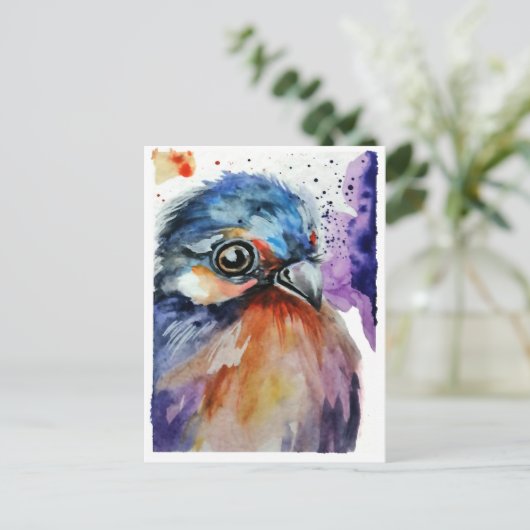 Cartes Pour Fêtes Annuelles Joli oiseau (Debout devant)