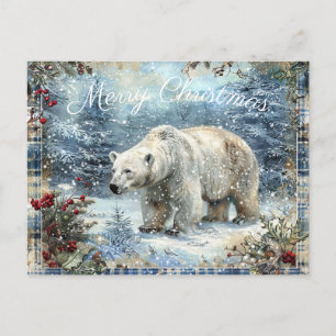 Cartes Pour Fêtes Annuelles Joli Ours polaire Noël d'hiver