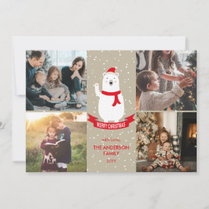 Cartes Pour Fêtes Annuelles Joli Ours polaire Noël Joyeux Noël 4 Photo