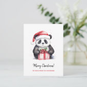 Cartes Pour Fêtes Annuelles Joli Panda Père Noël Joyeux Noël (Debout devant)