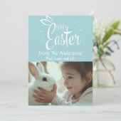 Cartes Pour Fêtes Annuelles Joli Pastel Happy Pâques Photo personnalisée (Debout devant)