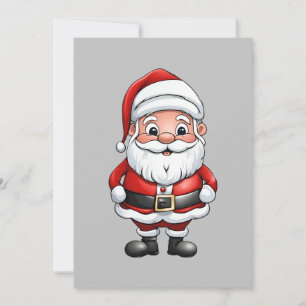 Cartes Pour Fêtes Annuelles Joli petit Père Noël de dessin animé
