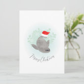 Cartes Pour Fêtes Annuelles Joli phoque de Noël (Debout devant)