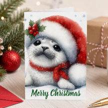 Joli phoque de Noël