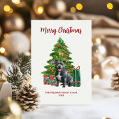 Cartes Pour Fêtes Annuelles Joli Pitbull Chien Famille Noël