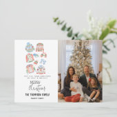 Cartes Pour Fêtes Annuelles Joli pull Joyeux Noël Photo de Noël (Debout devant)