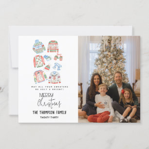 Cartes Pour Fêtes Annuelles Joli pull Joyeux Noël Photo de Noël