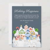 Cartes Pour Fêtes Annuelles Joli quartier de bonbons de Noël à plat  (Devant)