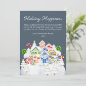 Cartes Pour Fêtes Annuelles Joli quartier de bonbons de Noël à plat  (Debout devant)