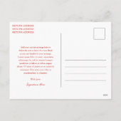 Cartes Pour Fêtes Annuelles Joli Red Bow photo Joyeux Noël (Dos)