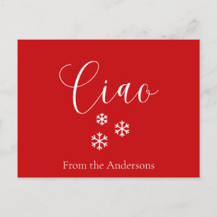 Cartes Pour Fêtes Annuelles Joli Red Ciao Joyeux voeux Noël