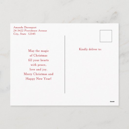 Cartes Pour Fêtes Annuelles Joli renne de Noël (Dos)