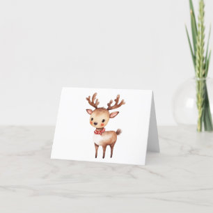 Cartes Pour Fêtes Annuelles Joli renne de Noël et de Vacances BLANK