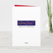 Cartes Pour Fêtes Annuelles Joli Retriever Or Avec Antlers Or Noël (Dos)